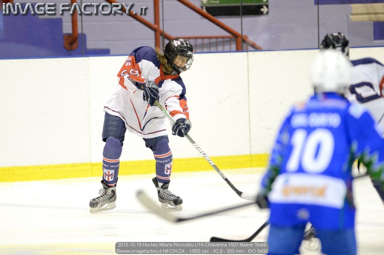 2015-10-18 Hockey Milano Rossoblu U14-Chiavenna 1507 Maeve Tealdi.jpg